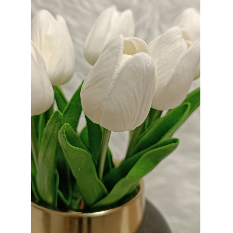 گل مصنوعی مدل لاله لمسی وارداتی کیفیت درجه1 (۱عددی)