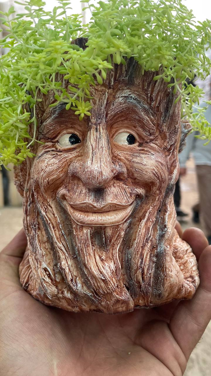 گلدان عروسکی پلیمری تنه درخت