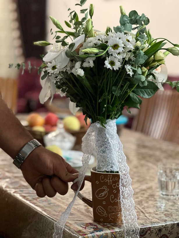 دسته گل عروس طبیعی مدل (وحشی)