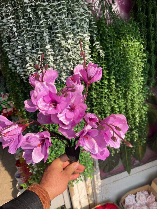 گل مصنوعی آلستر یاسی ۲۰گل