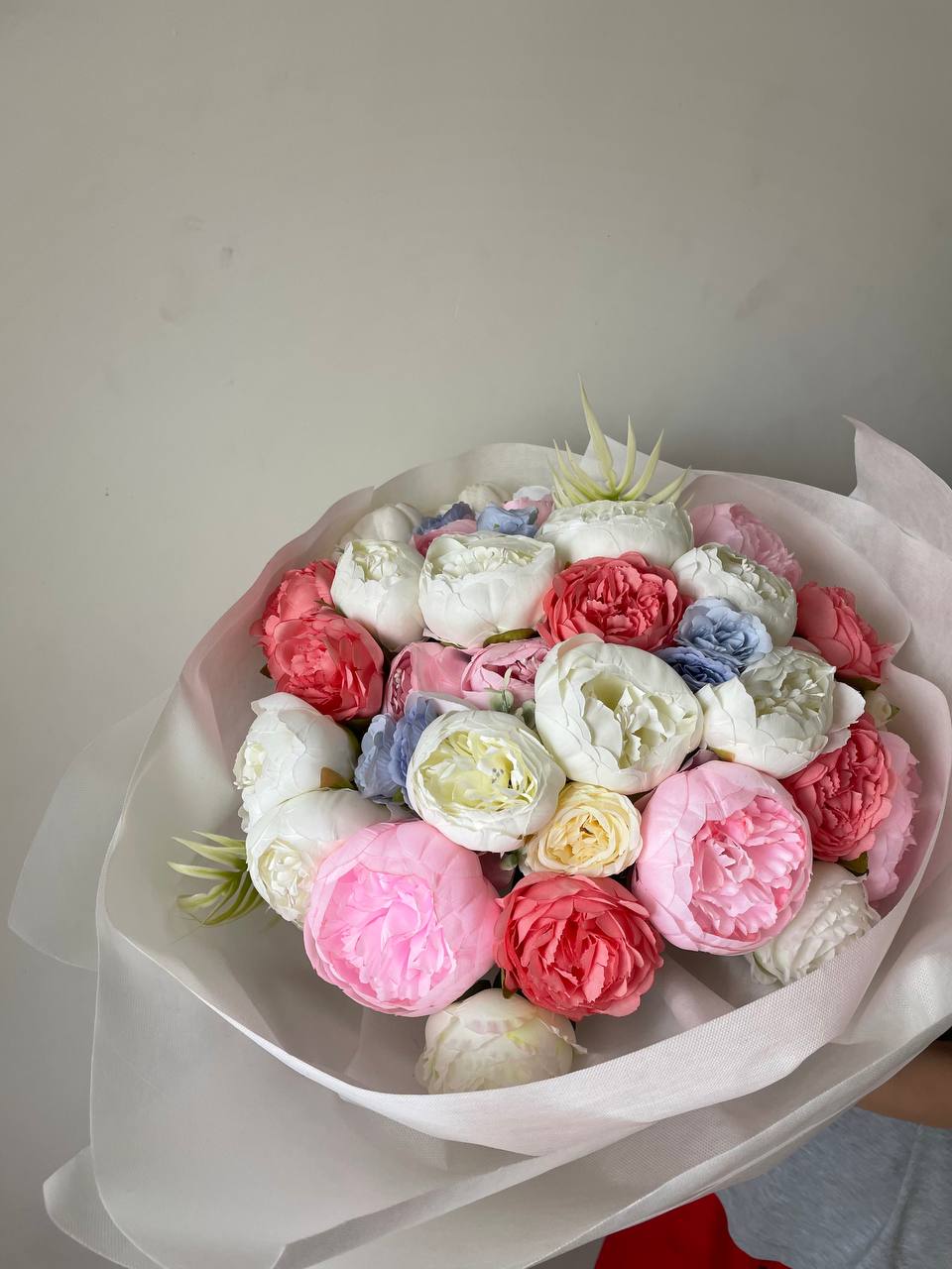 دسته گل مصنوعی مدل پیونی (خواستگاری)