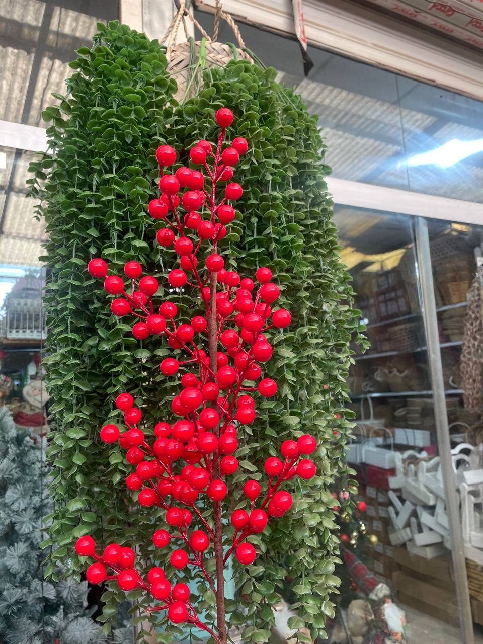 شاخه کریسمسی تزیینی(گوی قرمز)