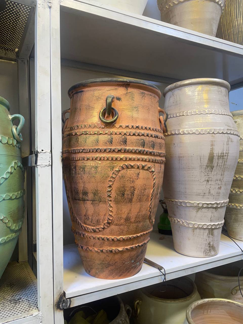 گلدان پتینه ۷۵سانتی رنگ مسی