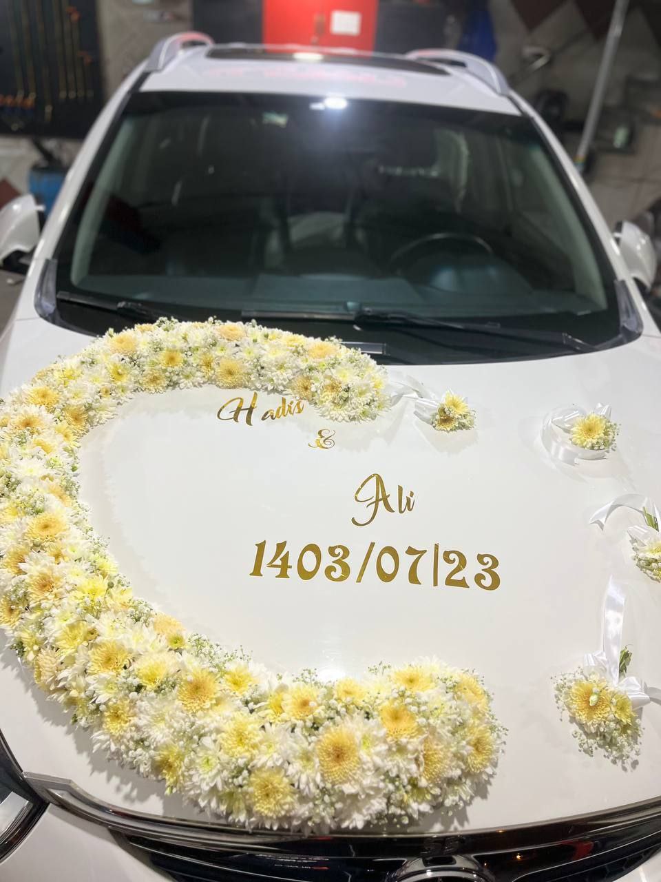 ماشین عروس مدل قلبی