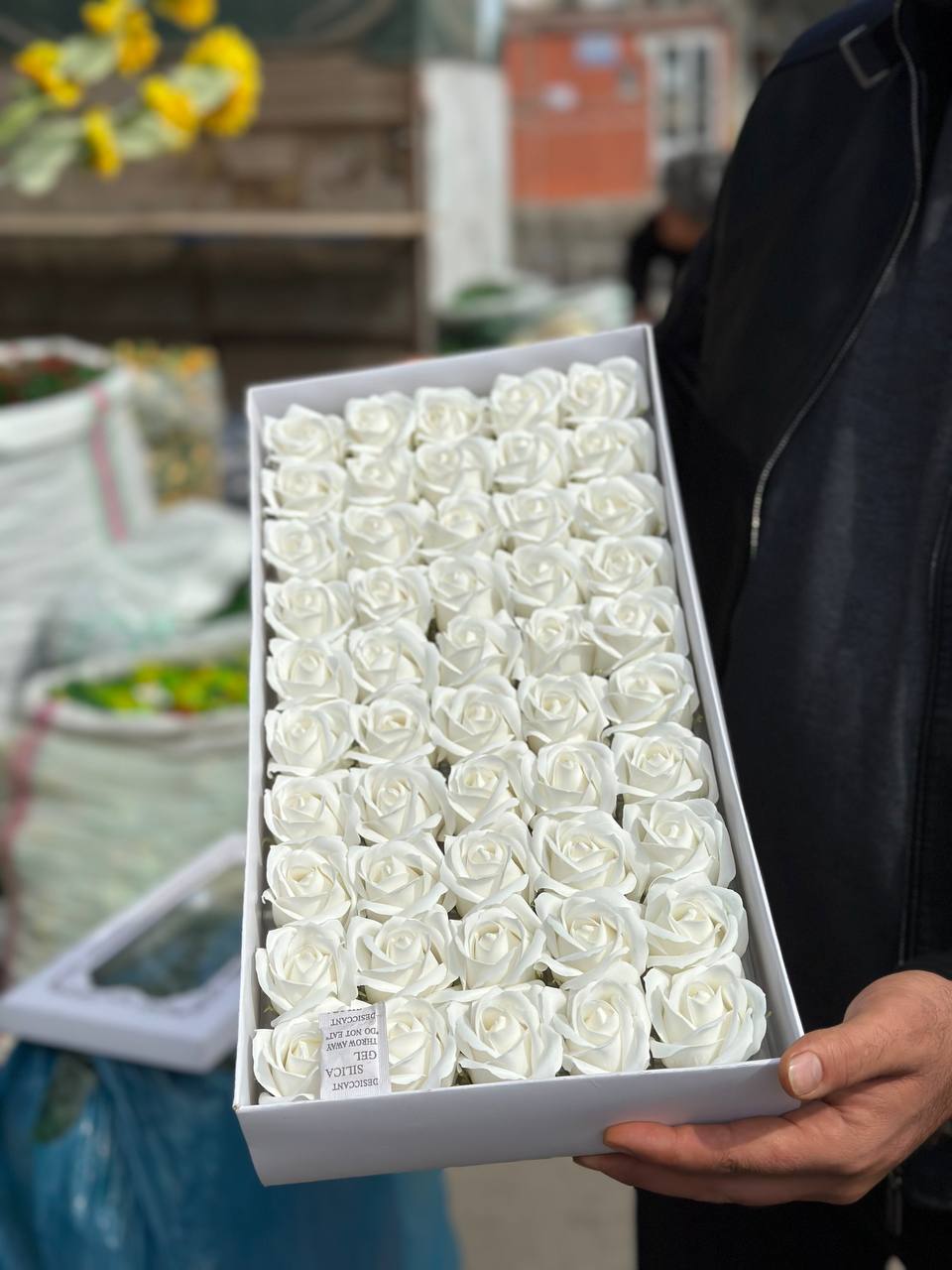 رز صابونی سفید ۵۰ عددی