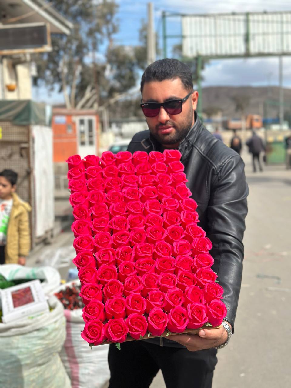 سرگل رز باکارا بدون ساقه مصنوعی سرخابی، 10عددی