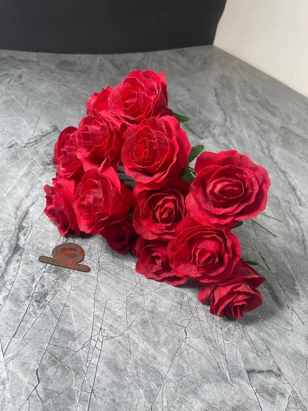 گل رز قرمز شاین ۱۰ شاخه