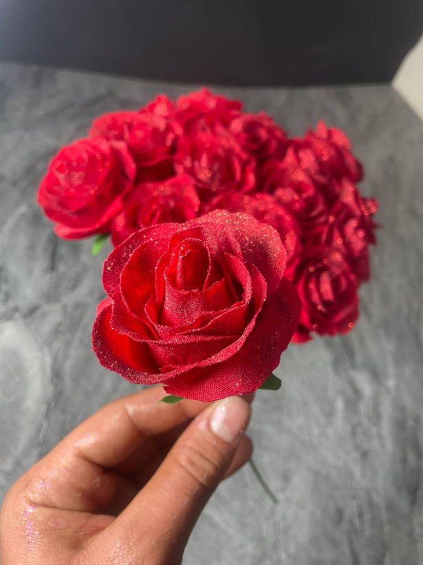 گل رز قرمز شاین ۱۰ شاخه