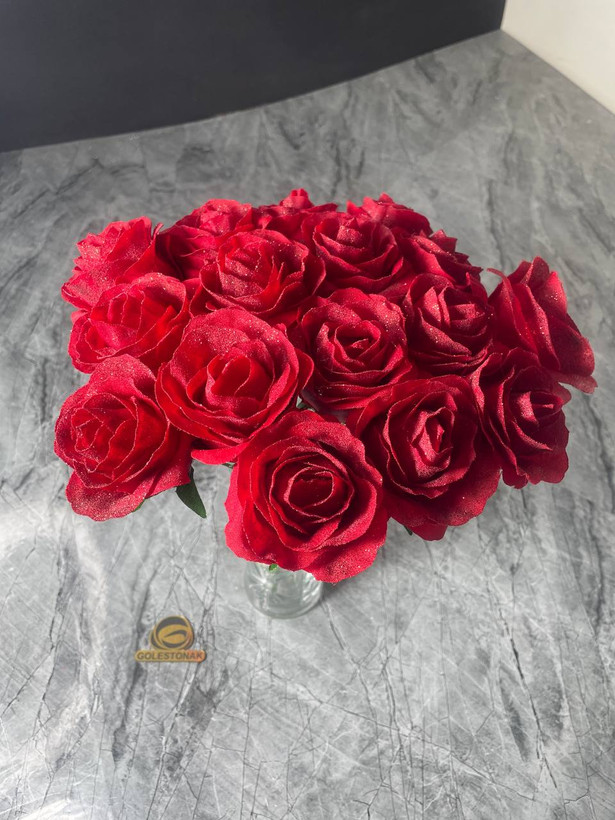 گل رز قرمز شاین ۱۰ شاخه