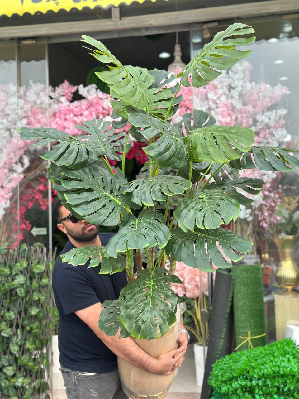 درختچه مصنوعی برگ انجیری ۷ تیکه ارتفاع 130