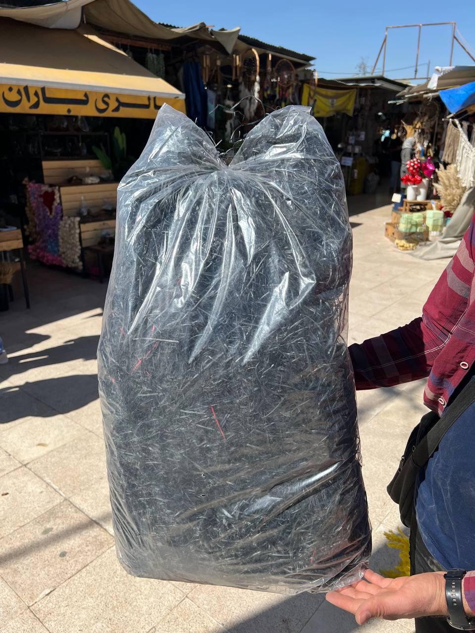پوشال چوبی سایز بزرگ مشکی