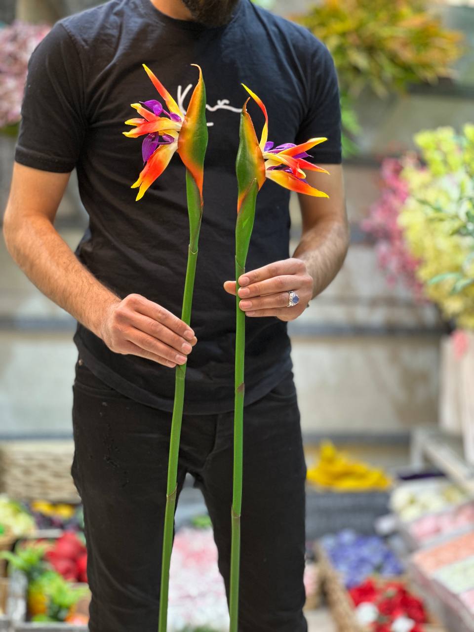 شاخه گل پرنده بهشتی مصنوعی