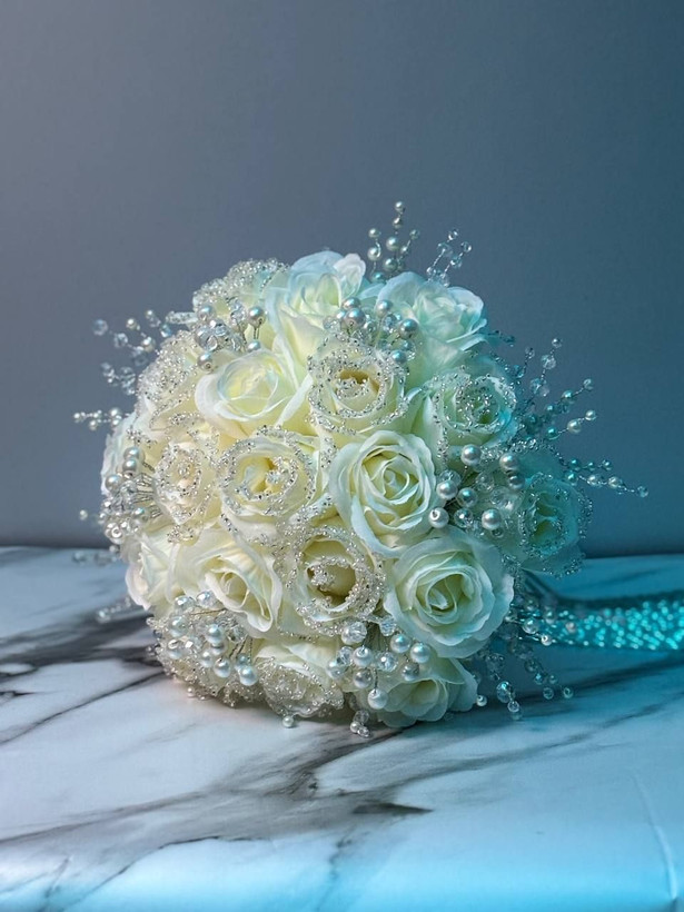 دسته گل عروس عربی مدل رز