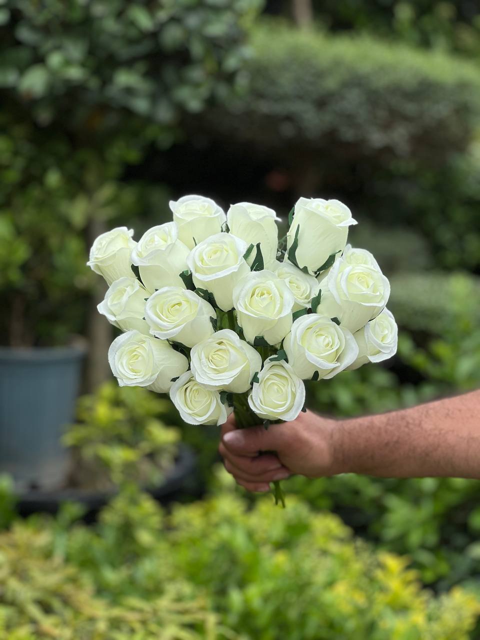 گل رز مصنوعی باکارا نباتی 10شاخه وارداتی