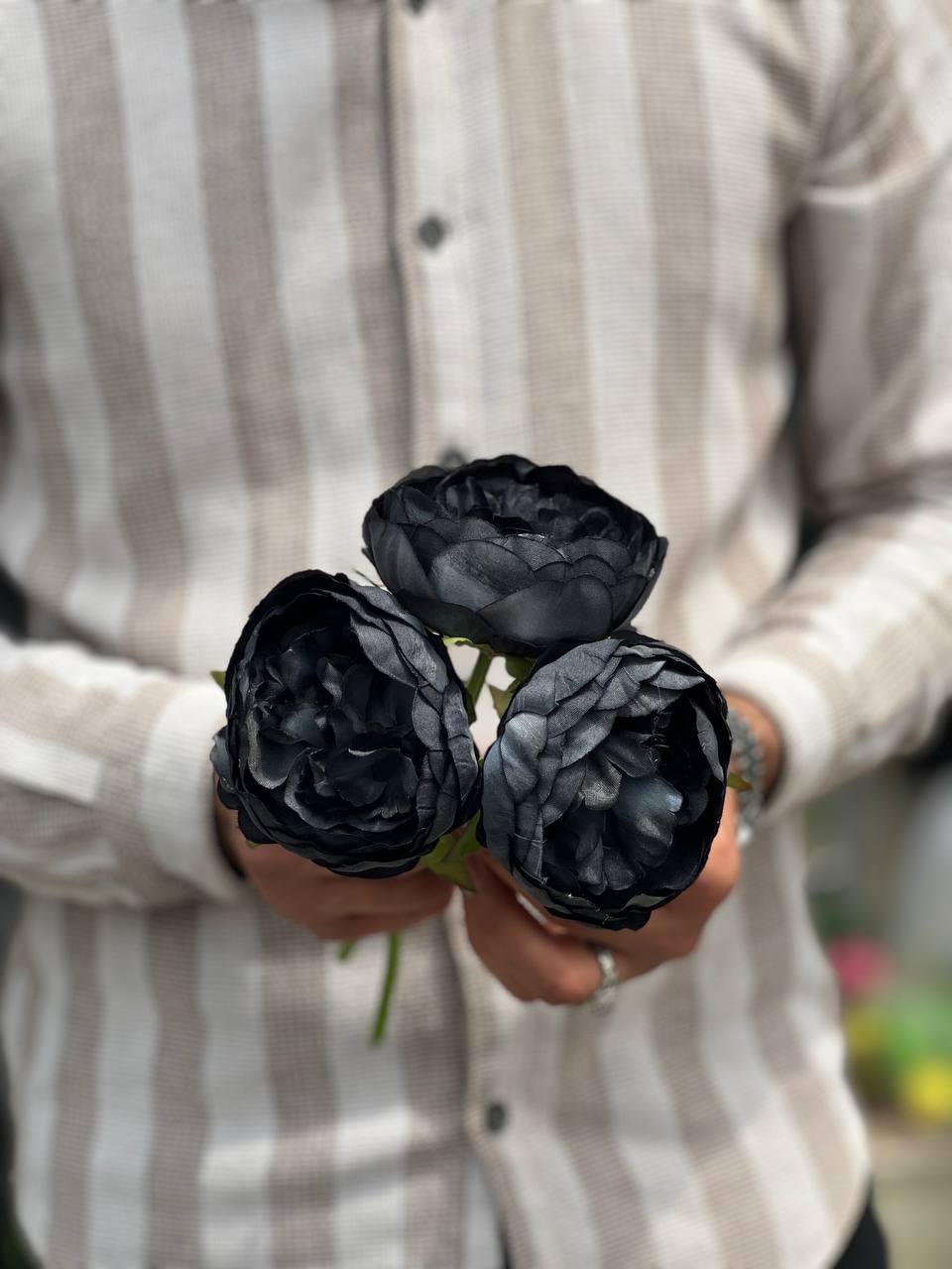 پیونی بزرگ مشکی 5عددی