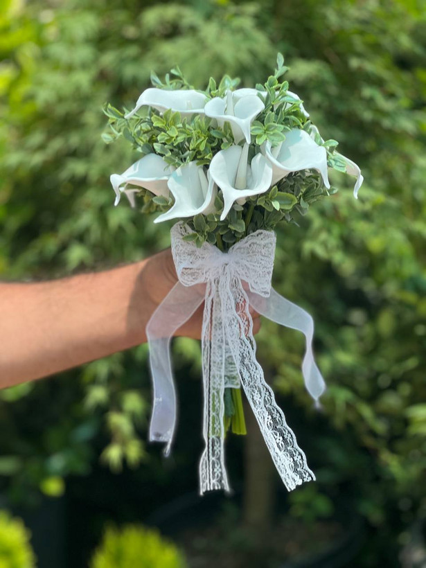 دسته گل شیپوری و اناری 15شاخه
