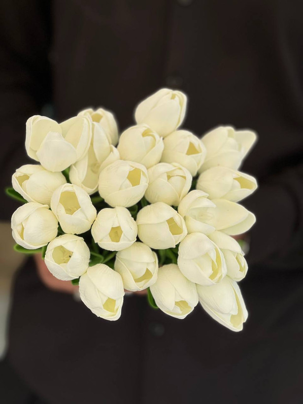 گل مصنوعی مدل لاله لمسی وارداتی کیفیت درجه1 (۱عددی)