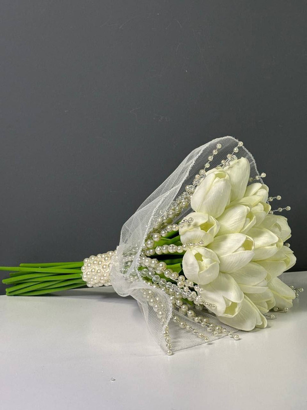 گل مصنوعی مدل لاله لمسی وارداتی کیفیت درجه1 (۱عددی)