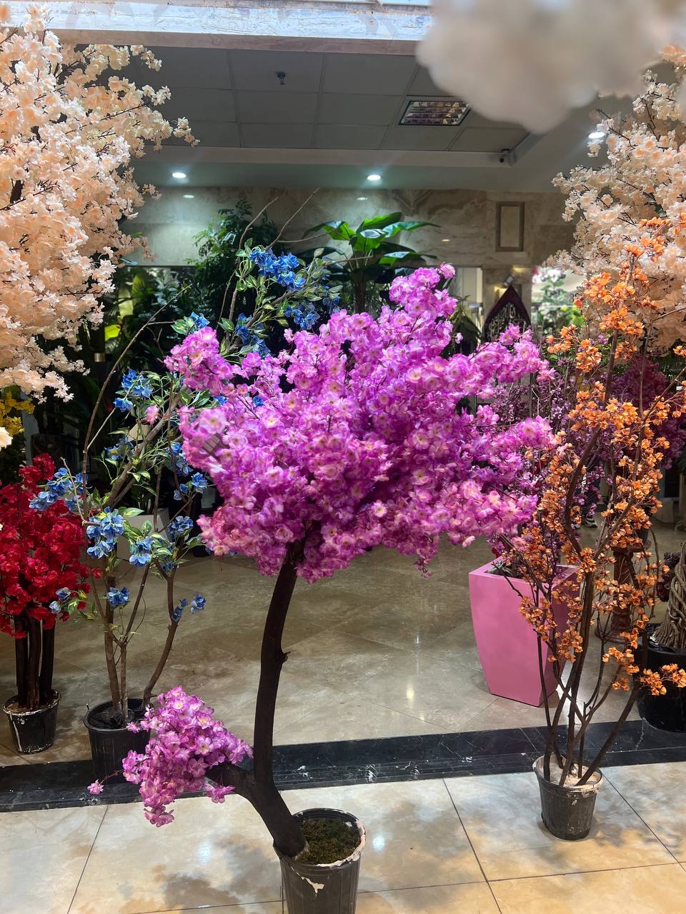 درخت شکوفه ۱۵۰سانتی بنفش یکطرفه