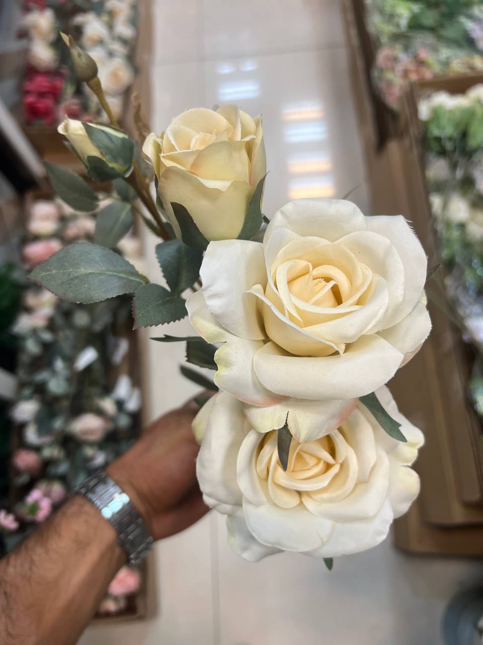 شاخه رز سفید درجه یک