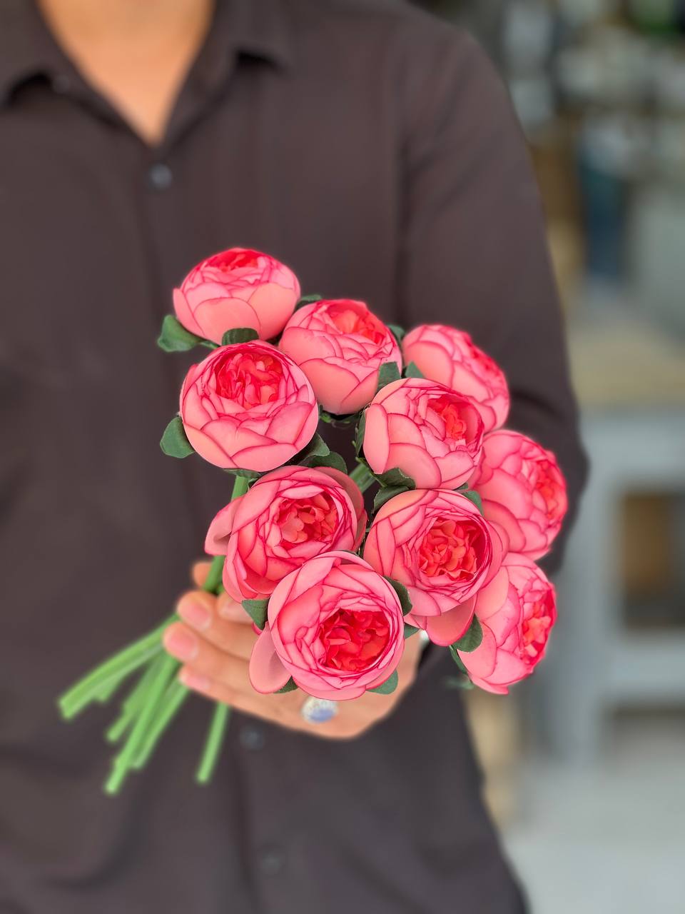 پیونی مصنوعی کالباسی 10 شاخه