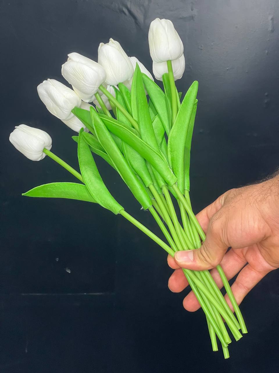 لاله لمسی سفید وارداتی ۵عددی