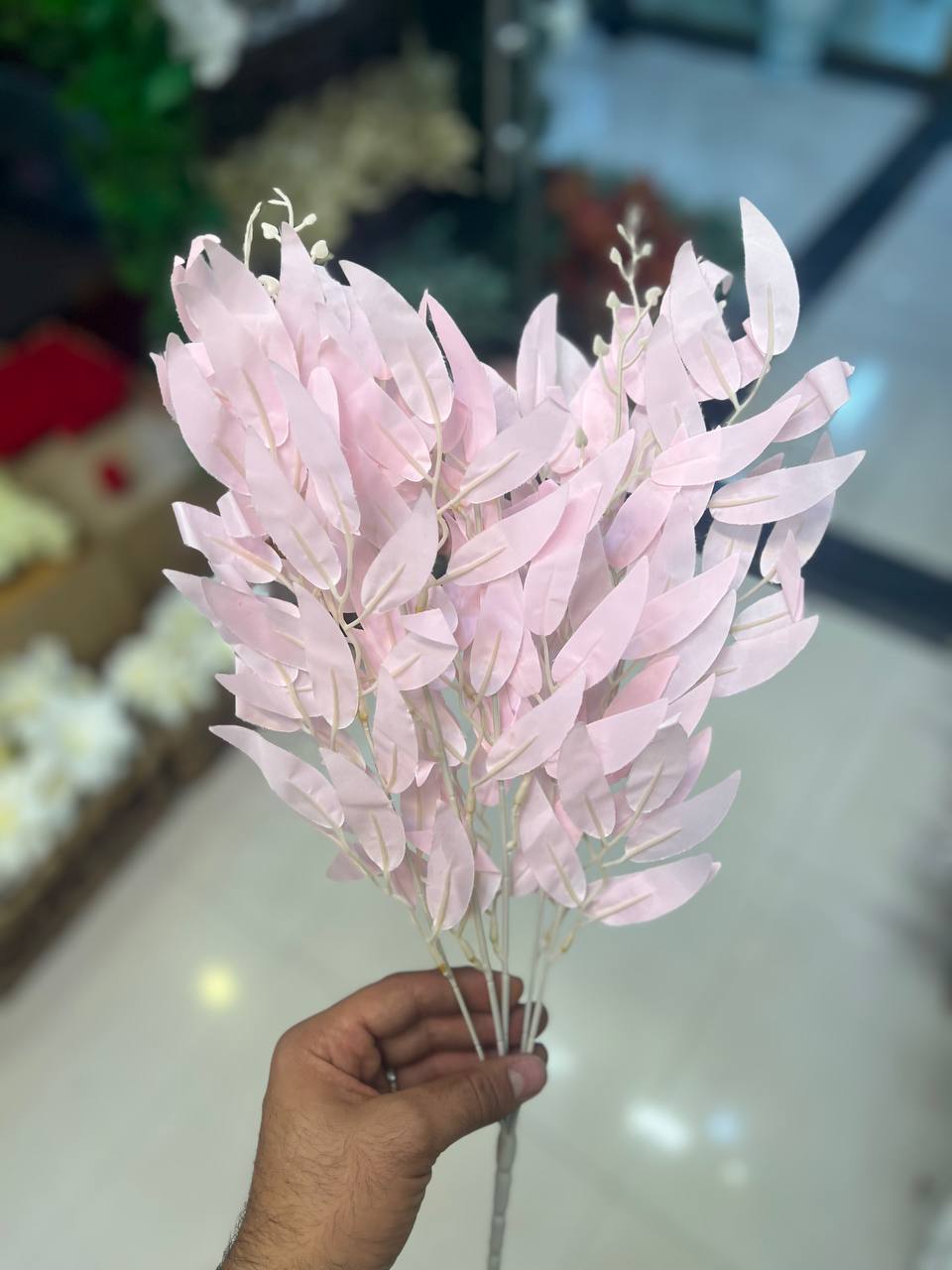 برگ بید رنگ  صورتی روشن
