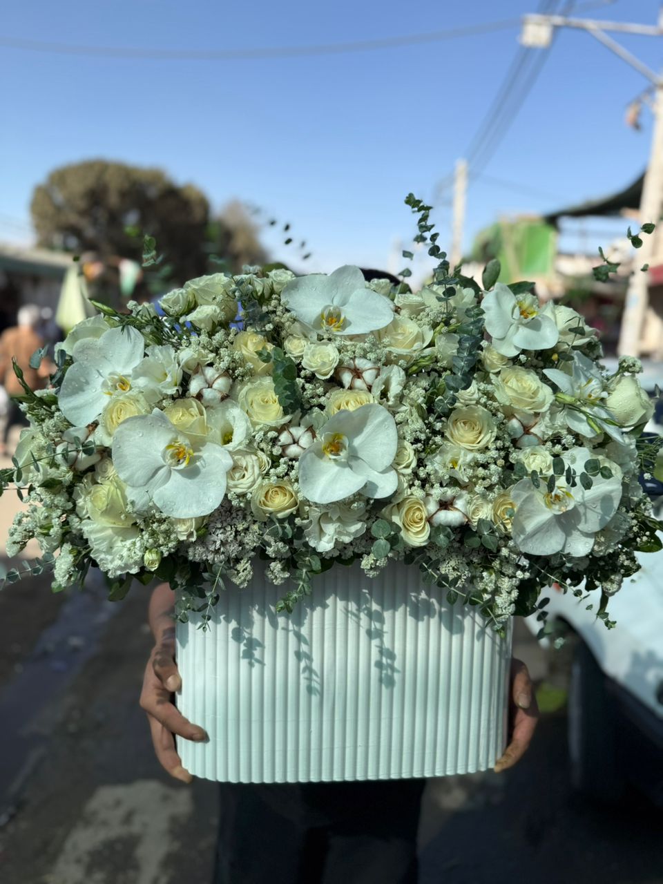 باکس گل طبیعی ارکیده(باکس خواستگاری)
