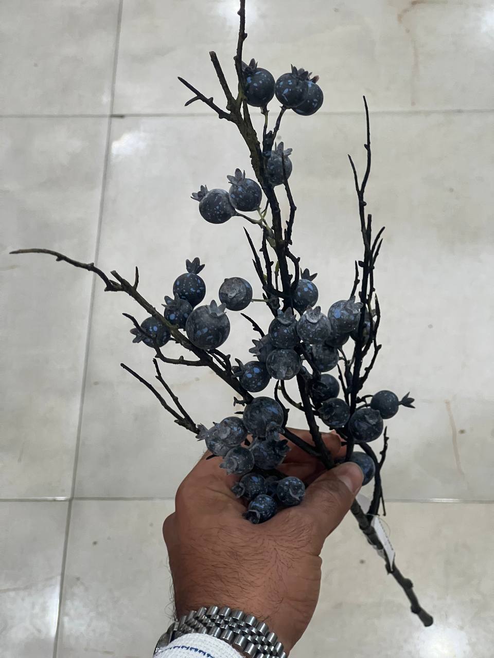 شاخه انار مصنوعی مینیاتوری رنگ مشکی
