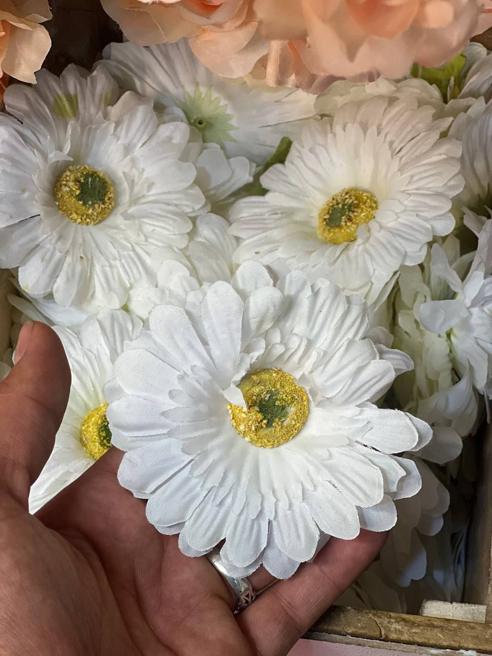 سرگل مصنوعی ژربرا سفید