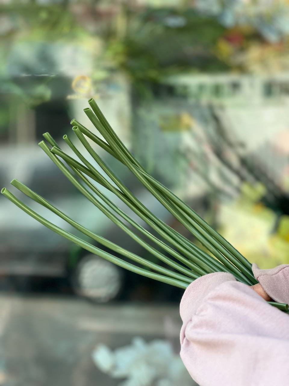 کاور شلنگی روی ساقه گل 25سانتی مجموعه 10عددی