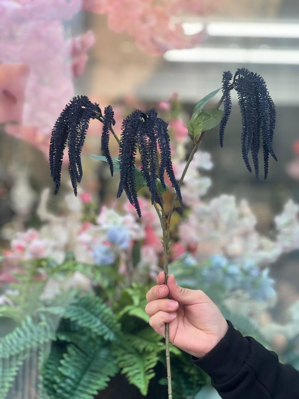 بوته مصنوعی لوندر رنگ سرمه ای