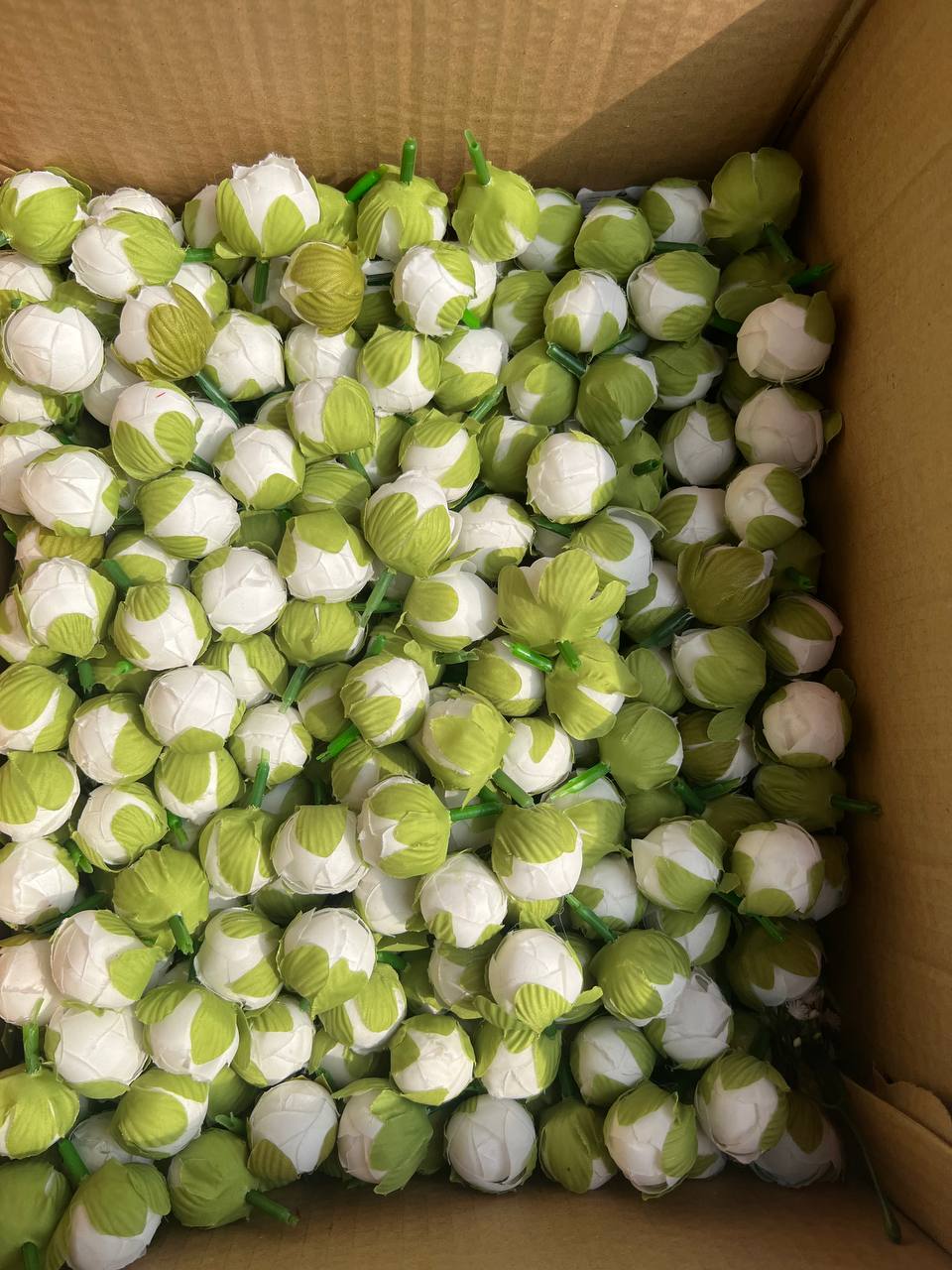 سر گل پیونی غنچه ۱۰عددی رنگ سفید