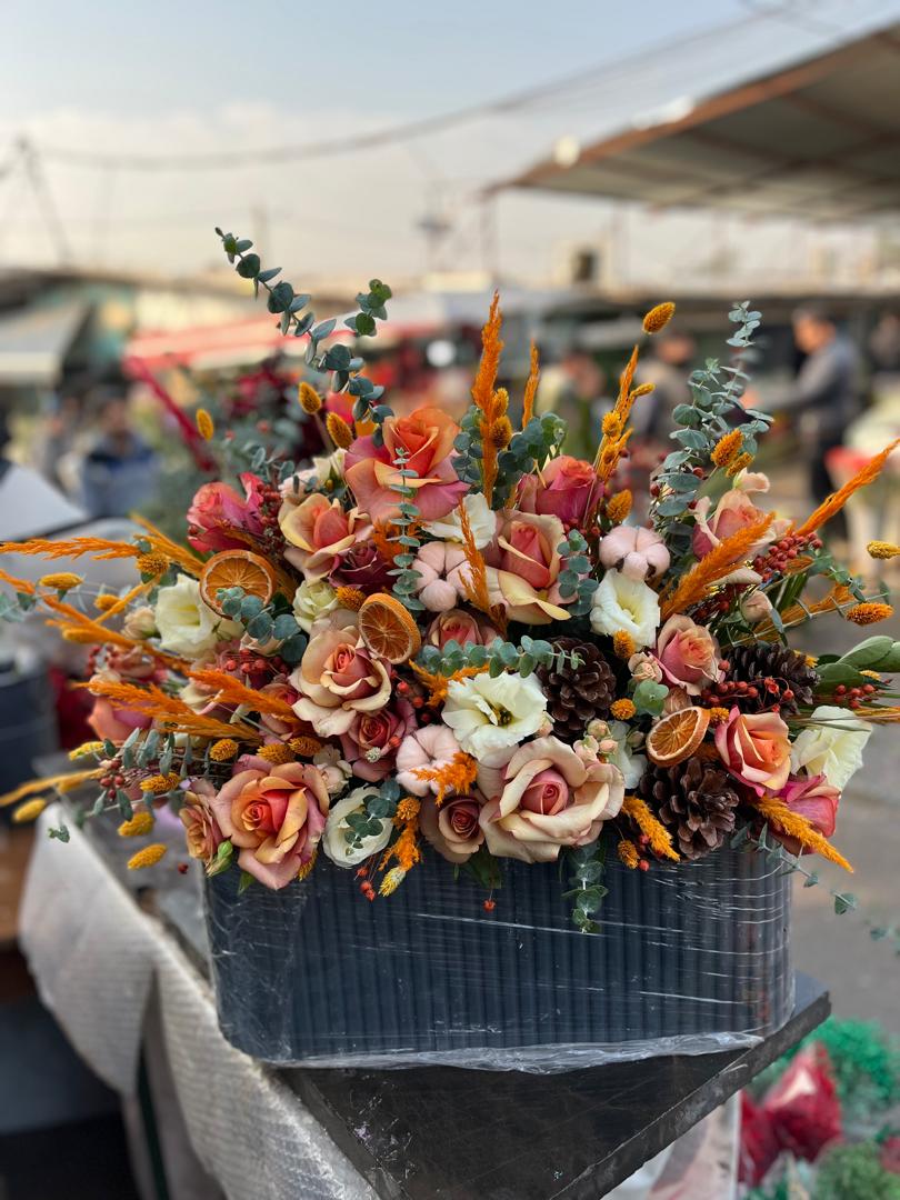 باکس گل طبیعی تم یلدایی
