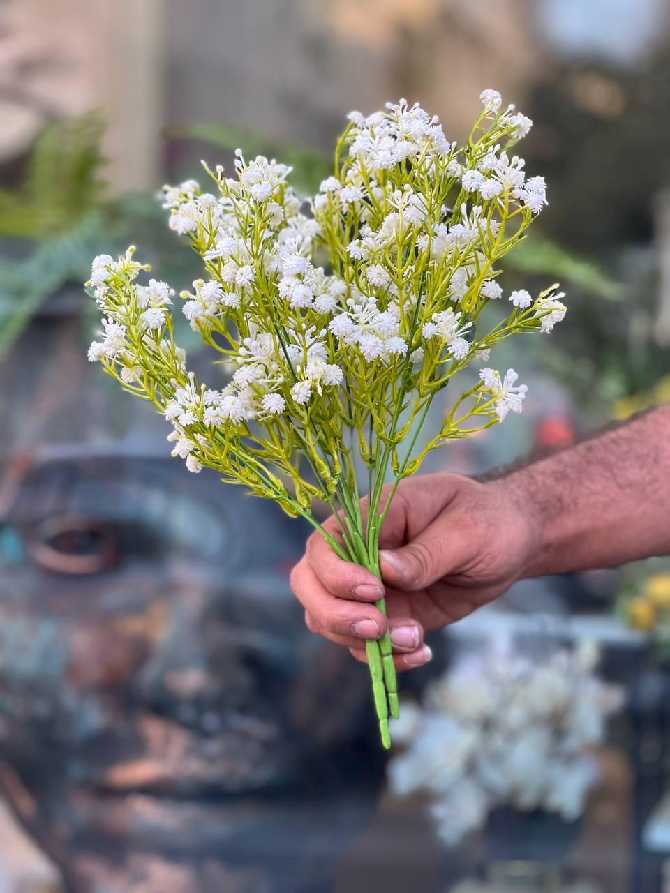 گل مصنوعی ژیپسوفیلا سبز کمرنگ (عروس)
