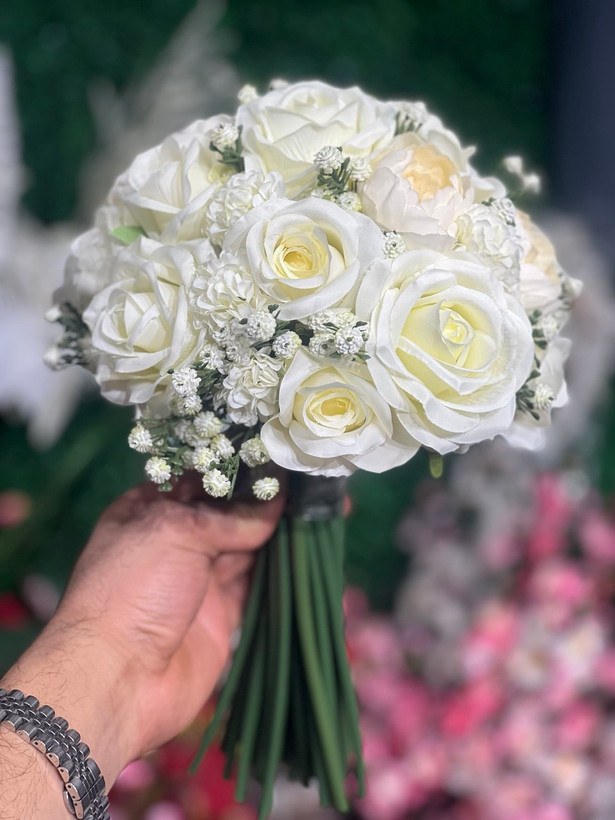 دسته گل عروس مصنوعی مدل بهاره ترند