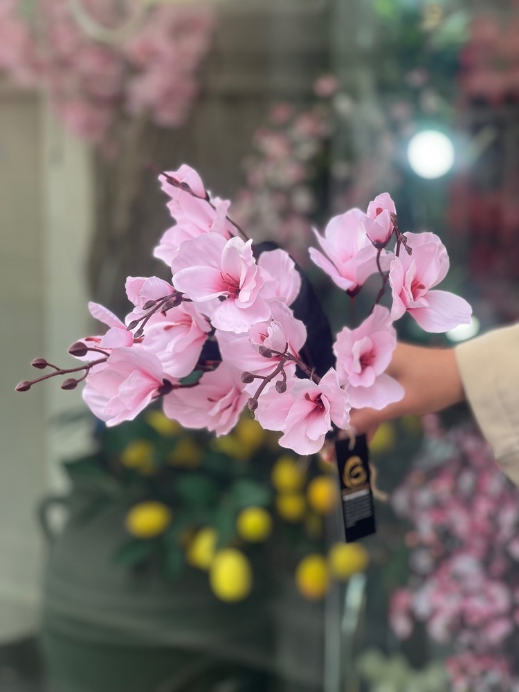 گل مصنوعی بوته آلستر رنگ یاسی۲۰گل درجه ۱وارداتی
