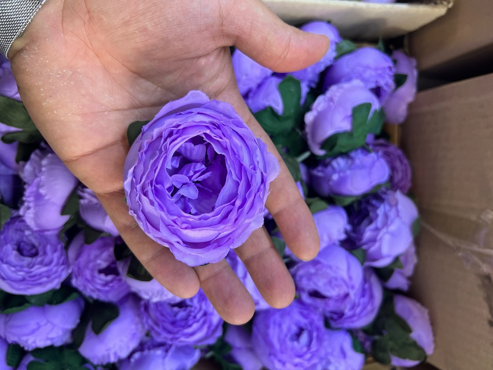 سرگل پیونی (پائونی) بزرگ رنگ بنفش 10عددی