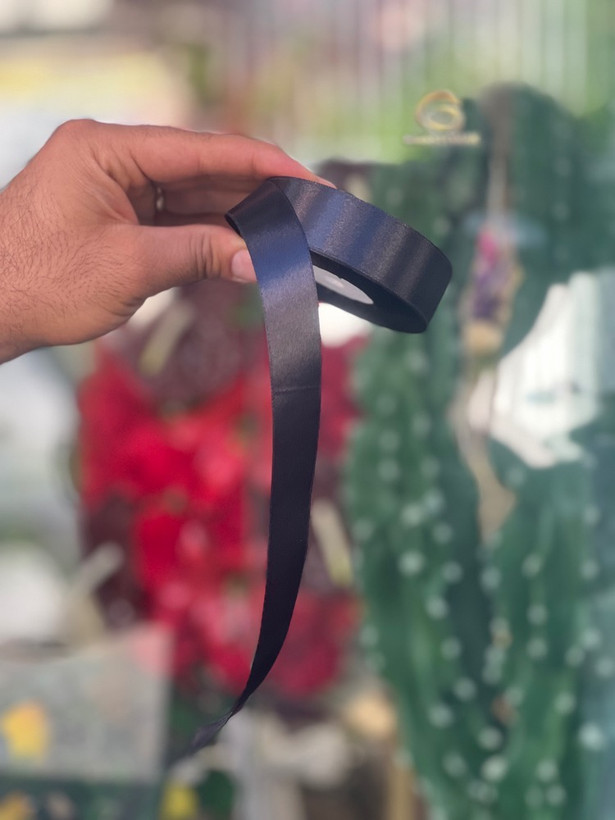 روبان عرض ۲/۵ سانت 25 متری رنگ مشکی