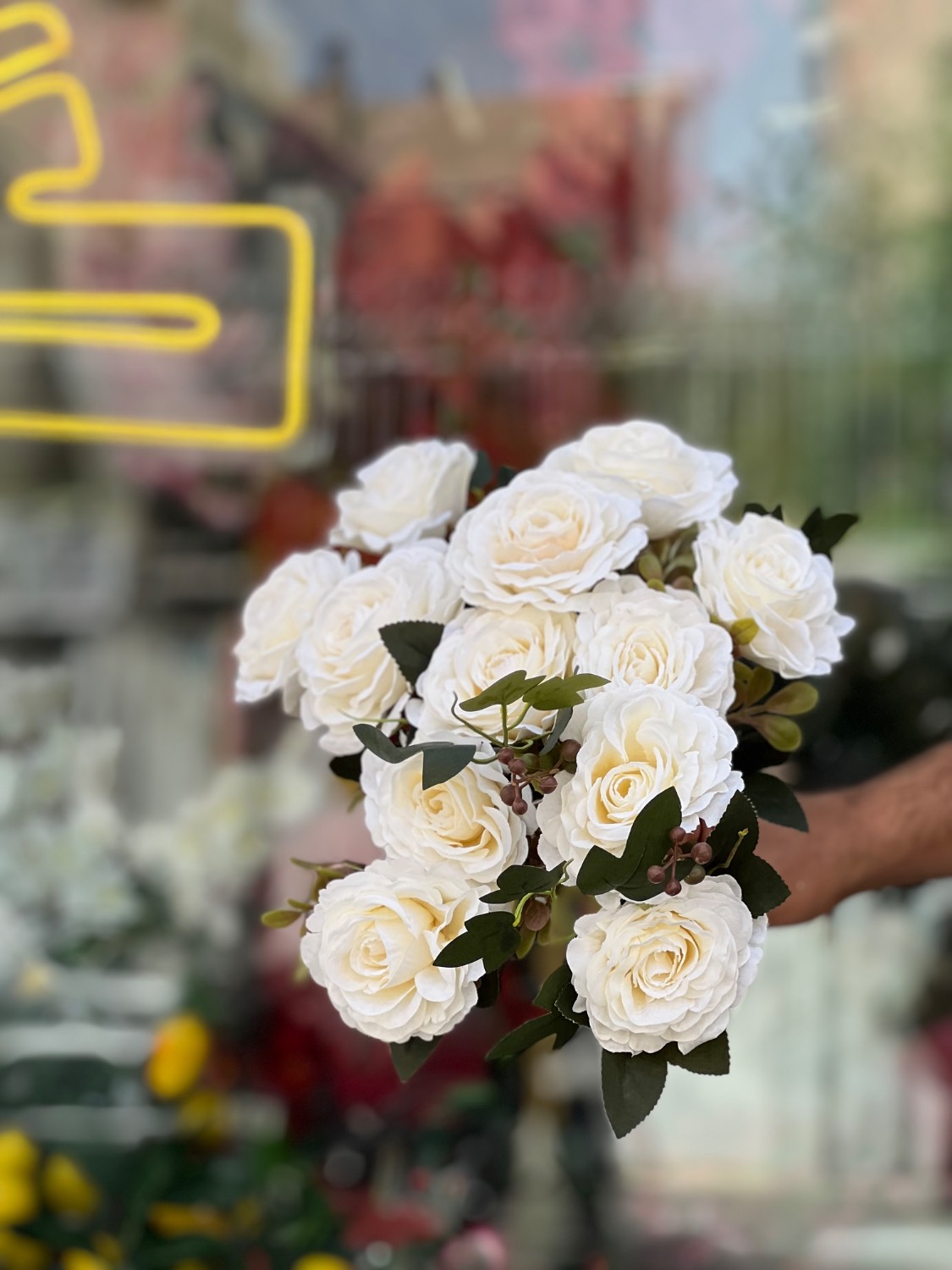بوته گل رز مدل باز۶گل (ارتفاع۳۳سانتی)