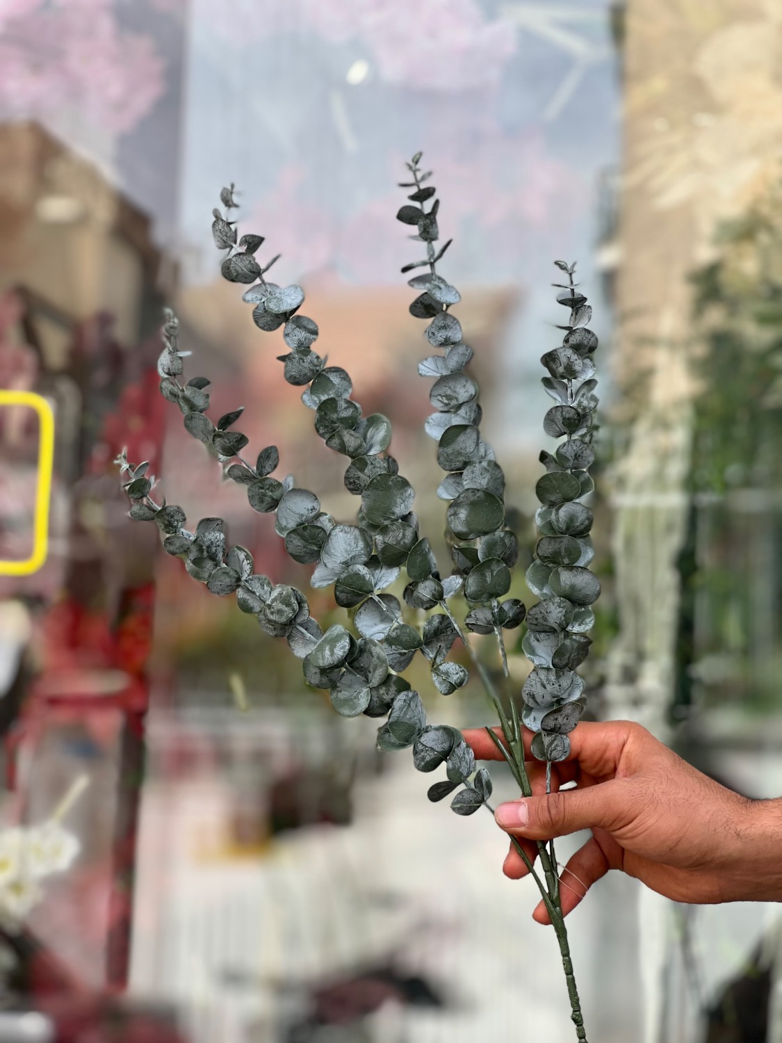 بوته اکالیپتوس چرمی مصنوعی وارداتی ۵بازو