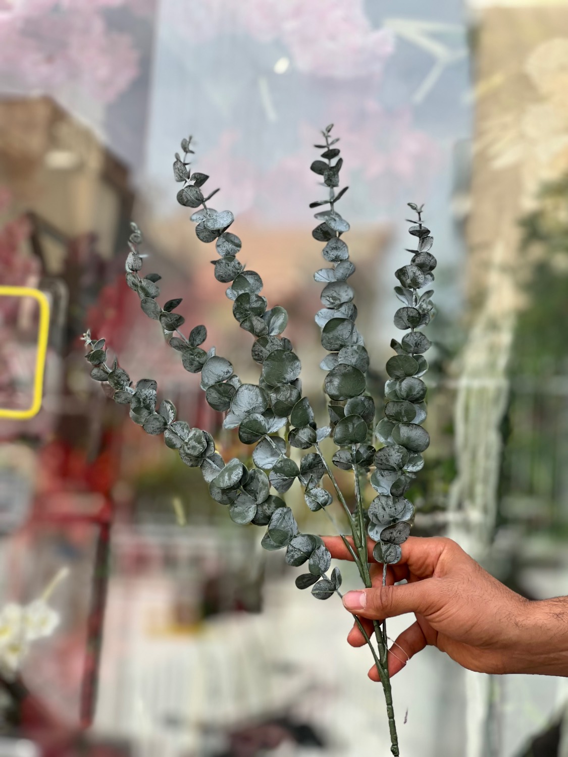 بوته اکالیپتوس چرمی مصنوعی وارداتی ۵بازو