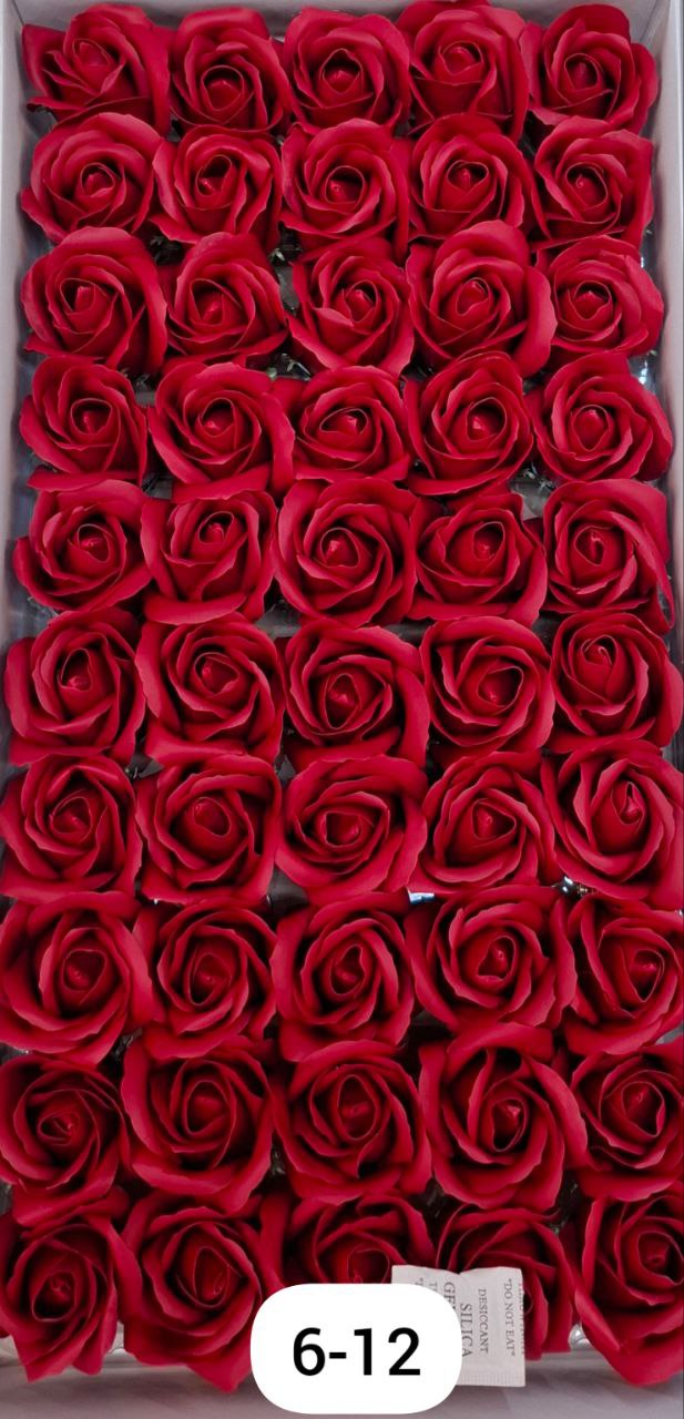 باکس رز صابونی ۵۰عددی رنگ زرشکی
