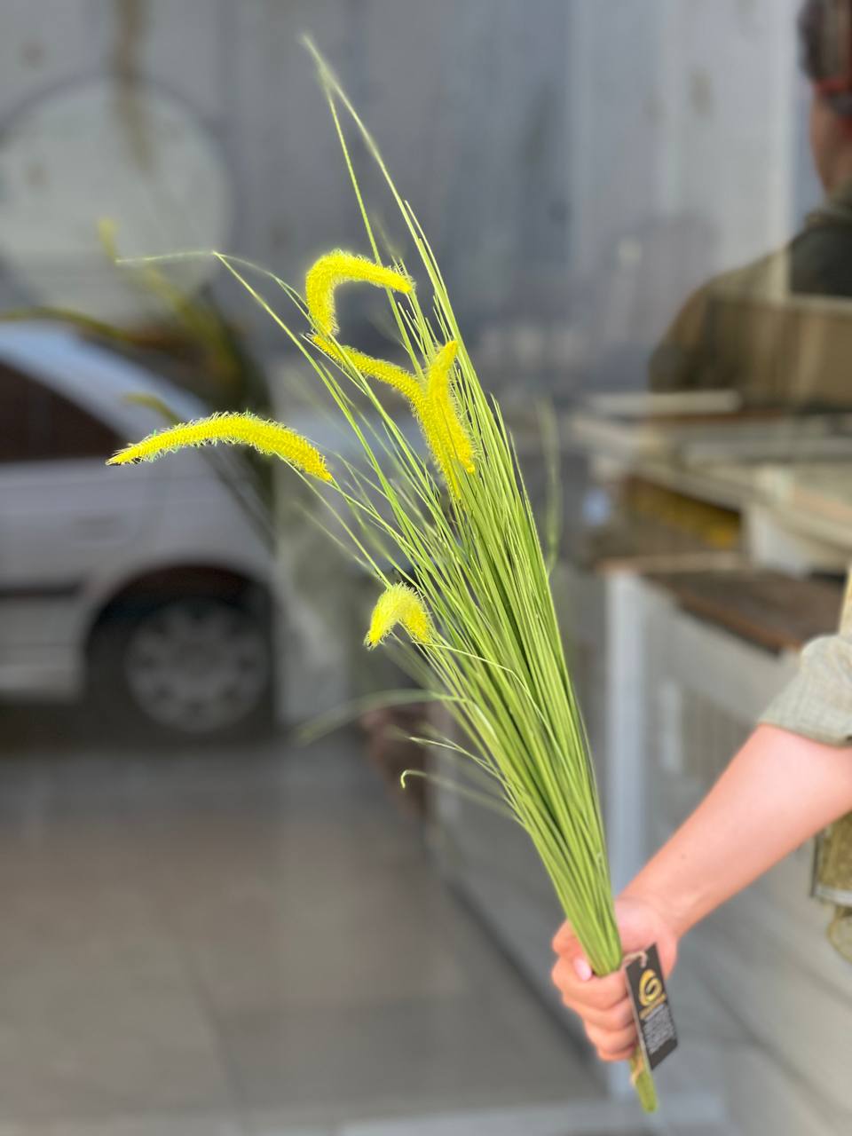 بوته بلند گندمی مصنوعی وارداتی رنگ سبز
