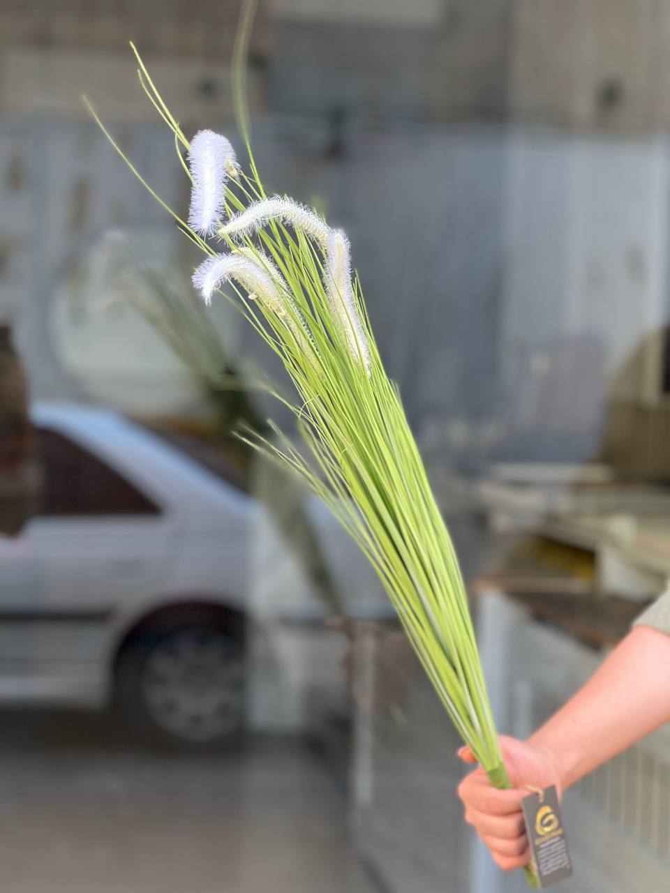 بوته بلند گندمی مصنوعی وارداتی رنگ سفید