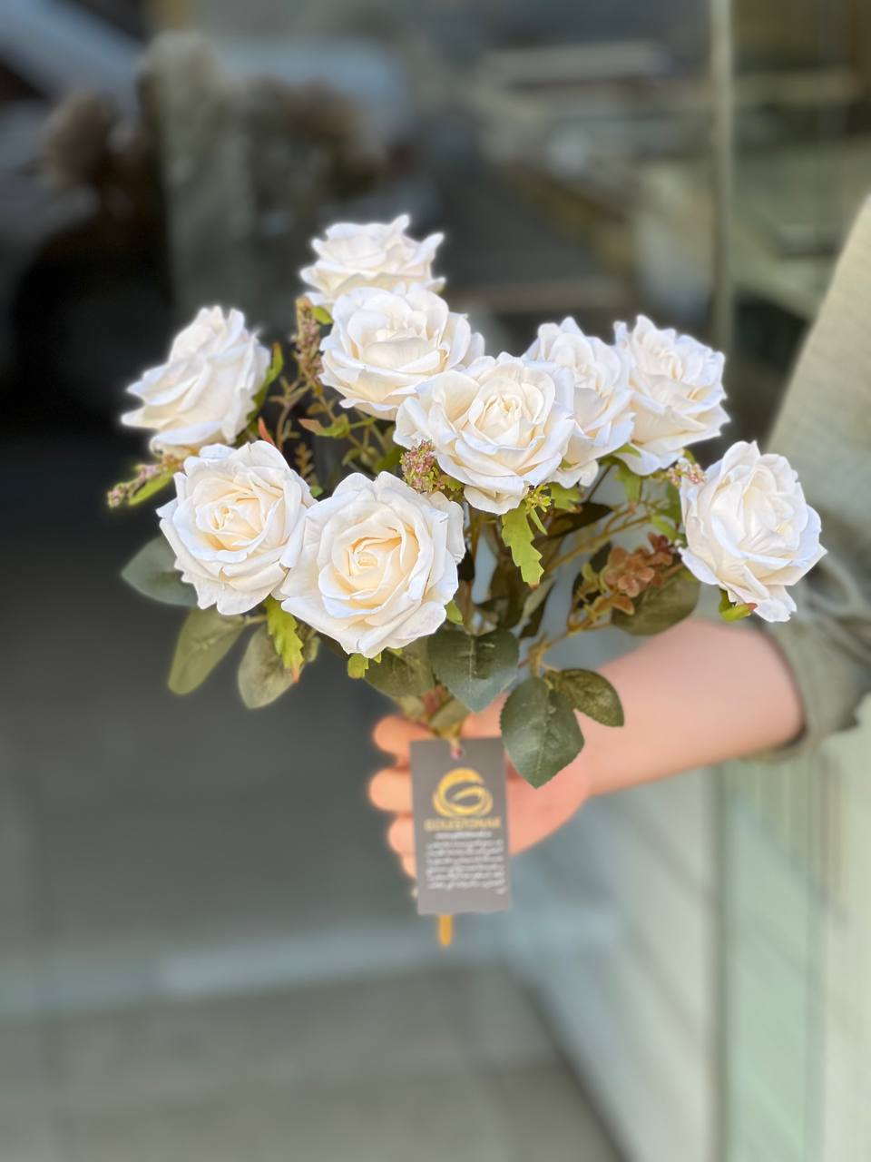 بوته رز مخملی مصنوعی وارداتی رنگ نباتی