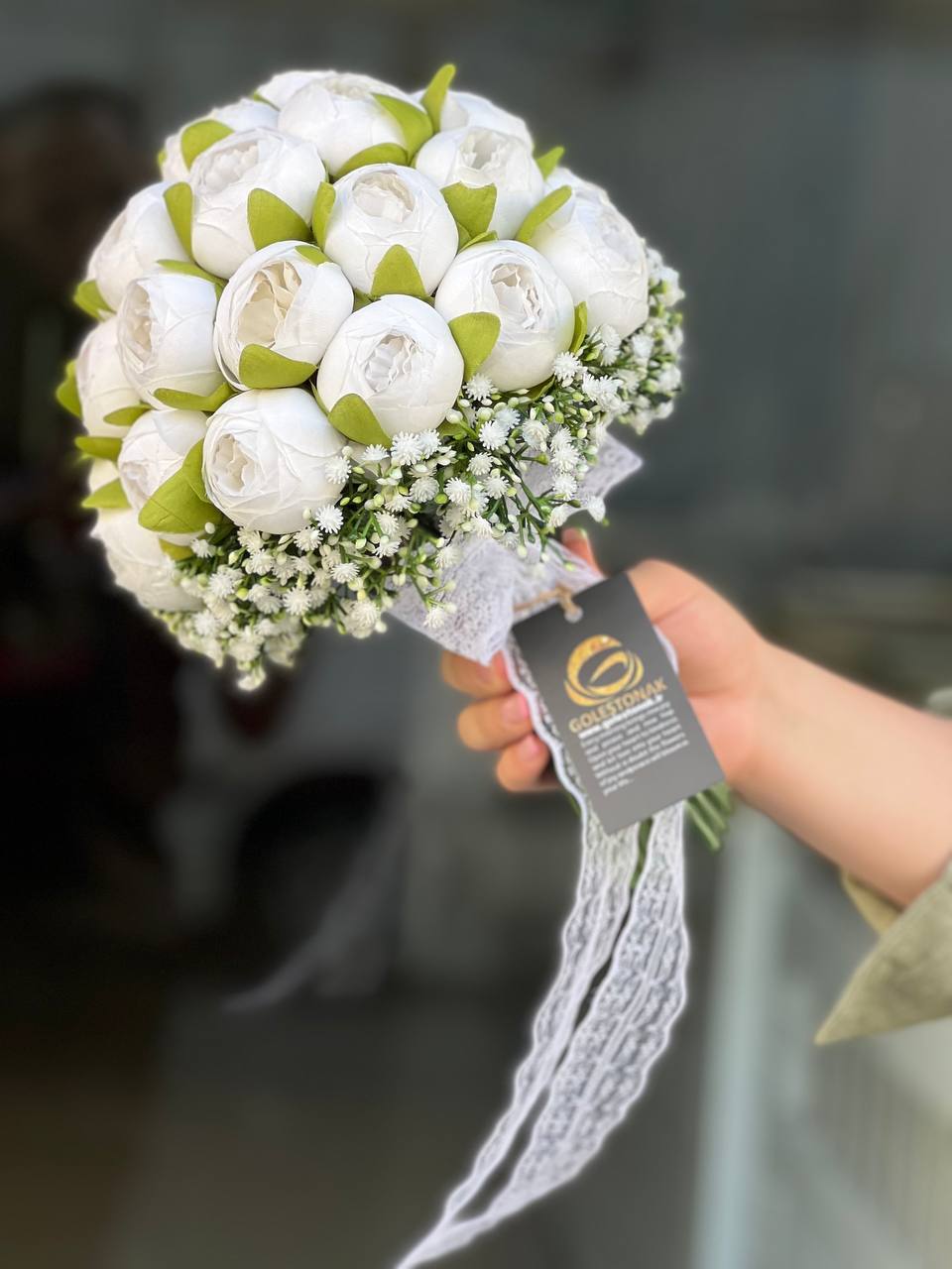 دسته گل عروس پیونی ۳۰ شاخه