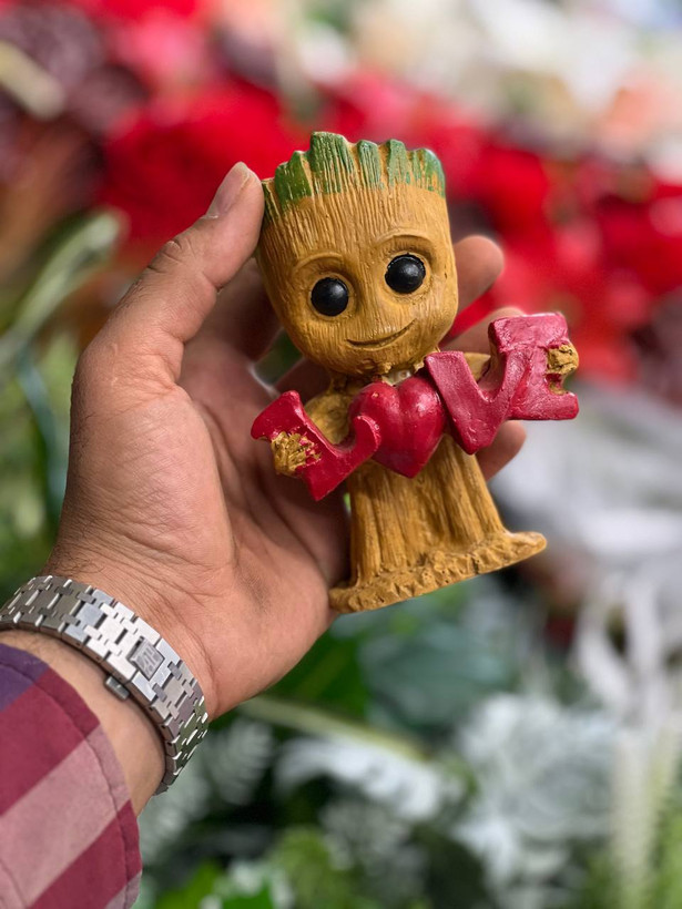 گلدان عروسکی گروت مدل لاو LOVE رنگ روشن
