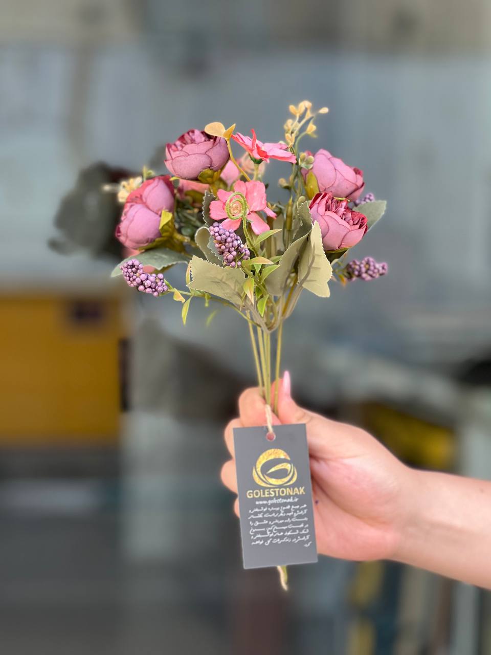بوته پیونی وارداتی مدل سوخته رنگ کالباسی