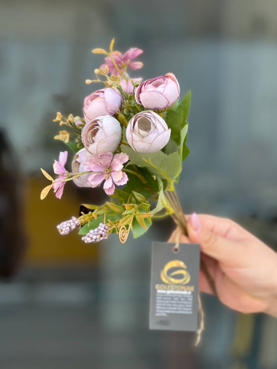 بوته پیونی وارداتی مدل سوخته رنگ یاسی (کالباسی) کمرنگ